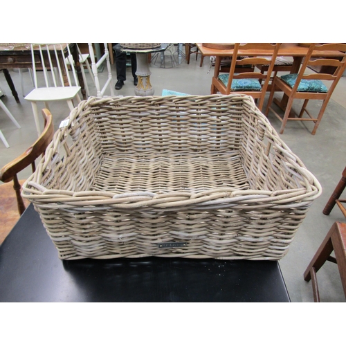 2283 - A rectangular wicker basket, 56cm x 50cm         (E) £10-20