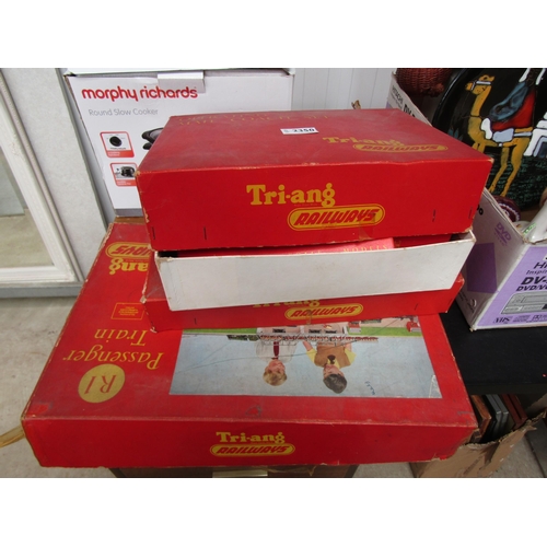 2350 - Three boxes of Tri-ang Railways and a convertor