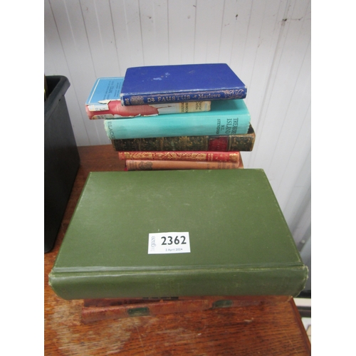 2362 - A selection of leather bound volumes to include Jane Eyr Bronte etc