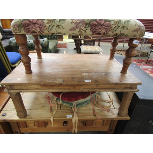 2375 - An Indian hardwood coffee table.  85 x 57cm