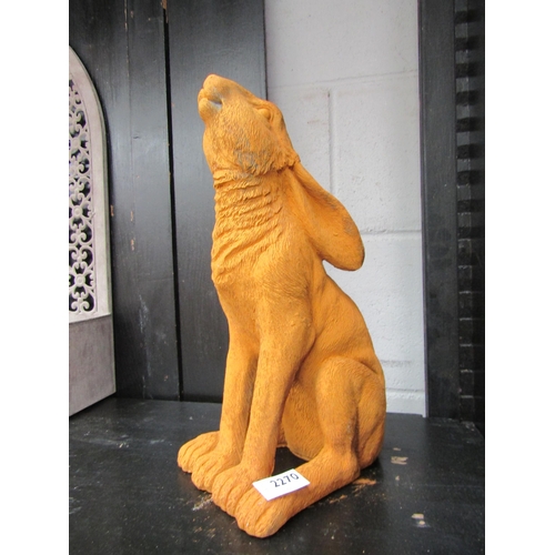 2270 - A rusty finish moon gazing hare figure       (R) £50