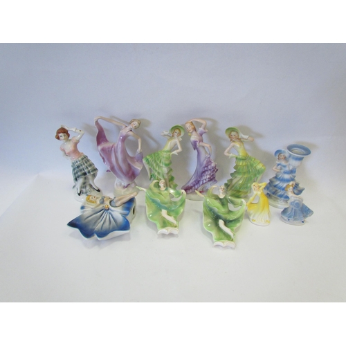 1352 - A quantity of hard paste porcelain dancing female figures