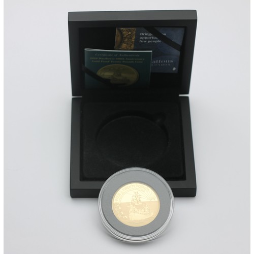 7423 - The 2020 Mayflower 400th Anniversary Gold Proof £20 coin, 78g Hatton Garden, limited edition of only... 