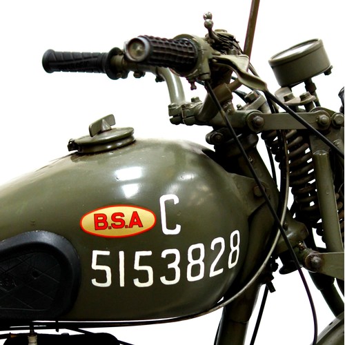 8189 - A BSA M20 military motorbike, originally registered in 1939, recommissioned in 1989, registration OS... 