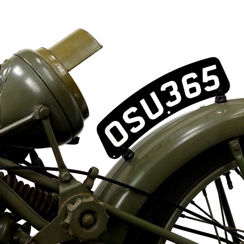 8189 - A BSA M20 military motorbike, originally registered in 1939, recommissioned in 1989, registration OS... 