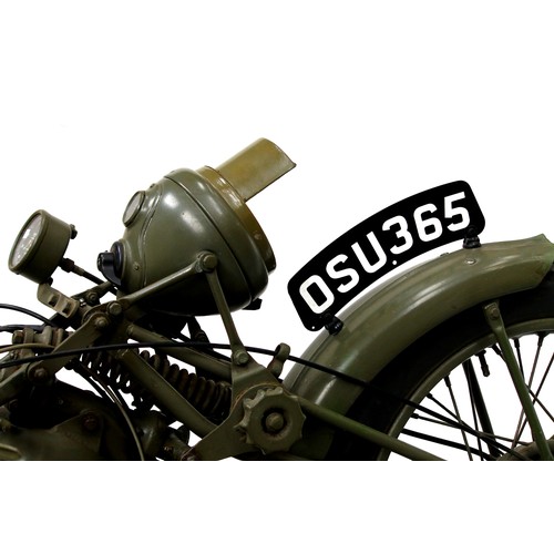 8189 - A BSA M20 military motorbike, originally registered in 1939, recommissioned in 1989, registration OS... 