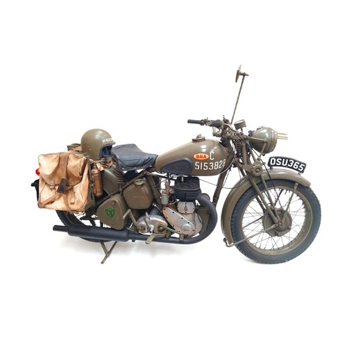 8189 - A BSA M20 military motorbike, originally registered in 1939, recommissioned in 1989, registration OS... 