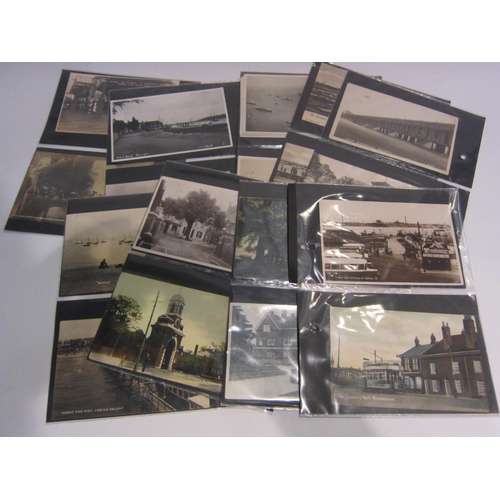 4437 - Approximately 32 vintage postcards including places, military, naval, some relating to Gosport