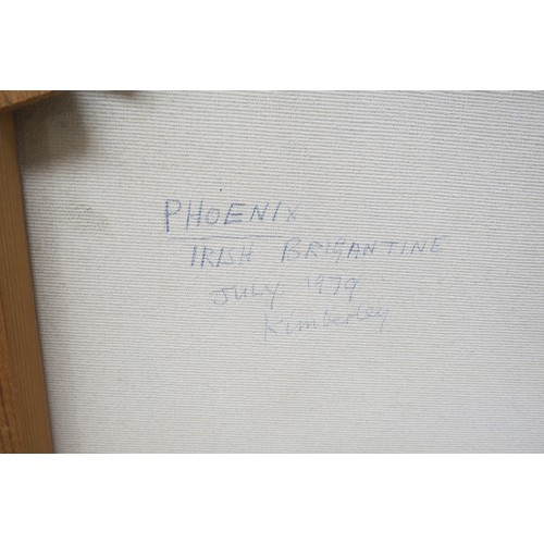 6063 - KIMBERLEY (XX) A framed large oil on canvas depicting the Brigantine 'Pheonix'. Signed bottom right ... 