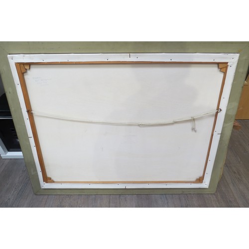 6063 - KIMBERLEY (XX) A framed large oil on canvas depicting the Brigantine 'Pheonix'. Signed bottom right ... 