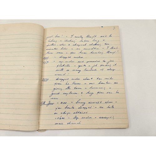 8162 - A D-Day diary written by A.E. POTTER of HMS CRAFTSMAN (No. 9 Column) from the anticipation on June 3... 