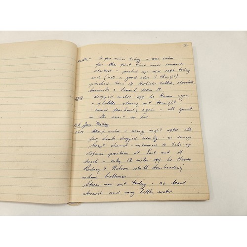 8162 - A D-Day diary written by A.E. POTTER of HMS CRAFTSMAN (No. 9 Column) from the anticipation on June 3... 