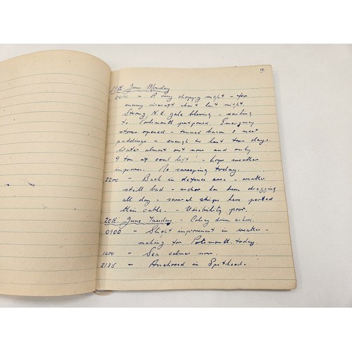 8162 - A D-Day diary written by A.E. POTTER of HMS CRAFTSMAN (No. 9 Column) from the anticipation on June 3... 