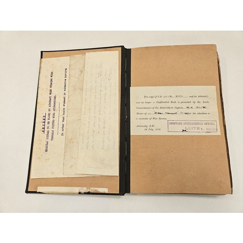 8165 - CONFIDENTIAL 'WAR INSTRUCTIONS FOR BRITISH MERCHANT SHIPS', AUGUST 1917: A rare copy of the Admiralt... 