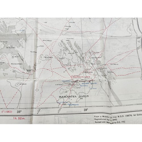 8163 - A post-war silk escape map, Alexandria-Tobruch, revised 1952