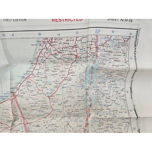 8163 - A post-war silk escape map, Alexandria-Tobruch, revised 1952