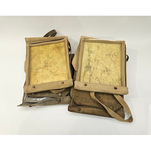 8161 - Five WWII webbing map cases