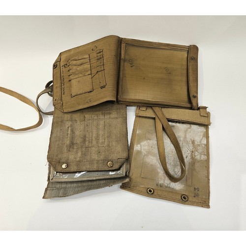 8161 - Five WWII webbing map cases