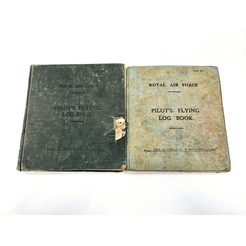 8546 - A WWII RAF logbook to Spitfire pilot F/LT. J. STOCKDEN. Training from March 1942 on Tiger Moths and ... 