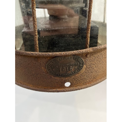 8201 - A WWI era 1917 dated trench lantern