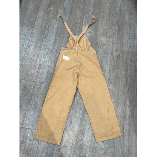 8098 - A WWII pair of Women's Land Army (W.L.A.) dungarees (overalls, bib & brace), size medium, dated 1944