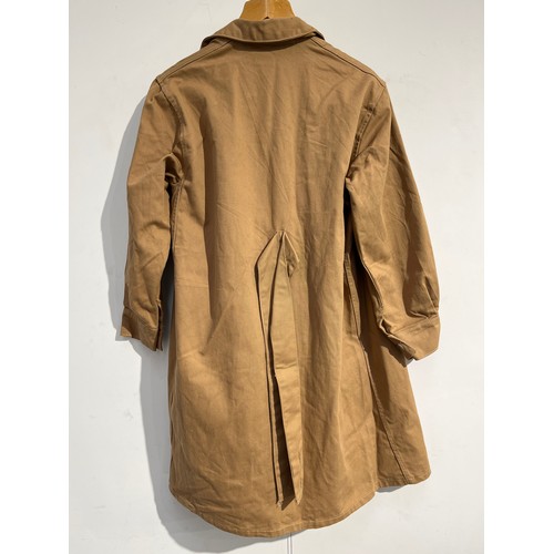 8099 - A WWII Women's Land Army (W.L.A.) coat (overalls coats drill), size large, dated 1944