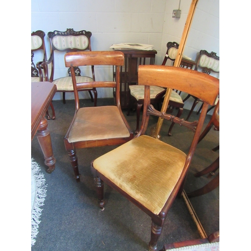 1100 - A set of four mahogany William IV style chairs and a pair of matched examples (6)