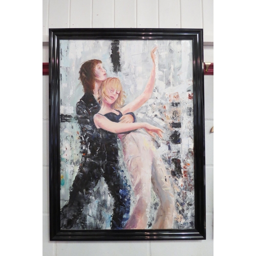 1032 - VALERIE ZIMMERMANN (Anna Mya Zimmer, French b.1968): Two framed oils on canvas of women, one titled ... 