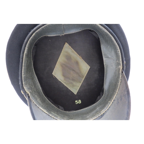 8122 - Three USSR Russian Soviet Naval officer's peaked visor caps, two high ranking with leaves to visor, ... 