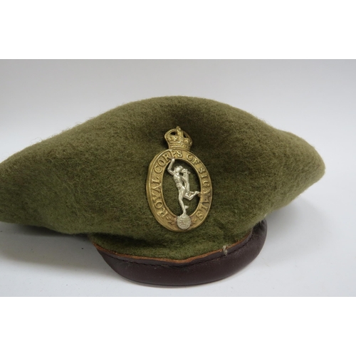 8143 - Five various berets with badges including Pioneer Labour Corps, George Crown Military Police, Royal ... 