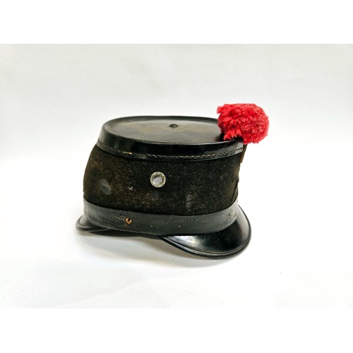 8134 - An early 20th Century Swiss shako dated 1907  (C)