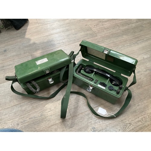 8363 - Two Pye TMC Limited military field telephones, UK PTC 405, cased