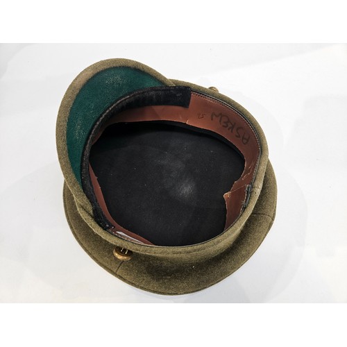 8109 - A quantity of peaked visor caps including WWI re-enactment peaked cap with Norfolk Regiment badge an... 