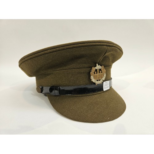 8109 - A quantity of peaked visor caps including WWI re-enactment peaked cap with Norfolk Regiment badge an... 