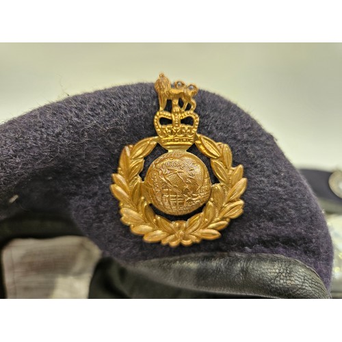 8118 - Five various berets with badges including Army Catering Corps, Royal Marines, Scottish Clan and 1953... 