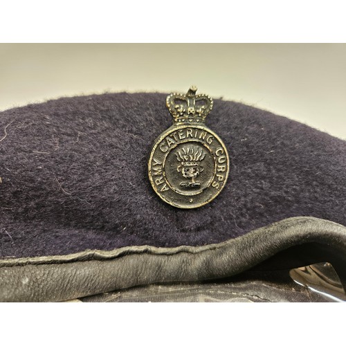 8118 - Five various berets with badges including Army Catering Corps, Royal Marines, Scottish Clan and 1953... 