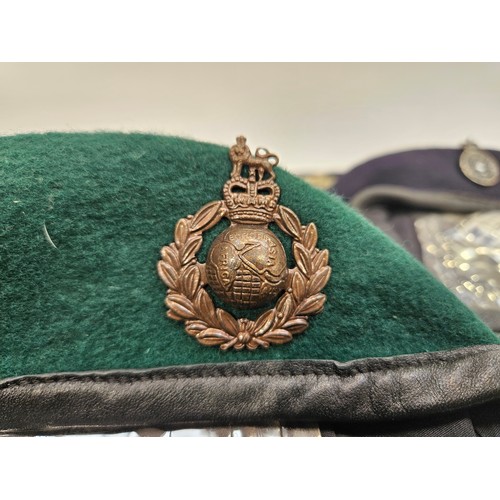 8118 - Five various berets with badges including Army Catering Corps, Royal Marines, Scottish Clan and 1953... 