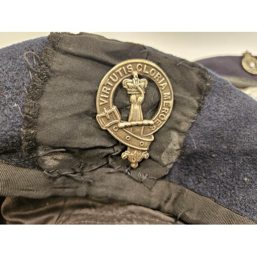 8118 - Five various berets with badges including Army Catering Corps, Royal Marines, Scottish Clan and 1953... 