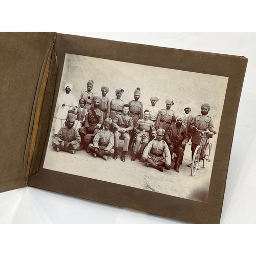 8167 - An album containing six photographs depicting officers based in India in the early 20th Century