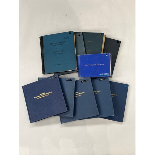 8168 - A collection of ten flying logbooks relating to Wing Commander Gerald William Honey OBE, detailing R... 