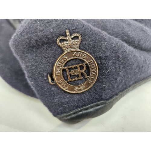 8121 - Five various berets with badges including George crown Army Ordnance, Royal Army Pay Corps, Royal Co... 