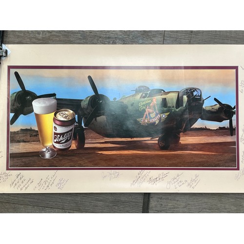 8174 - A Memphis Belle (1990) movie quad poster together with a 491st Bomb Group poster signed by crew memb... 