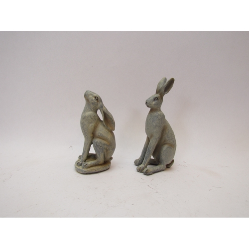 1153 - A pair of hare figures, 11.5cm tall