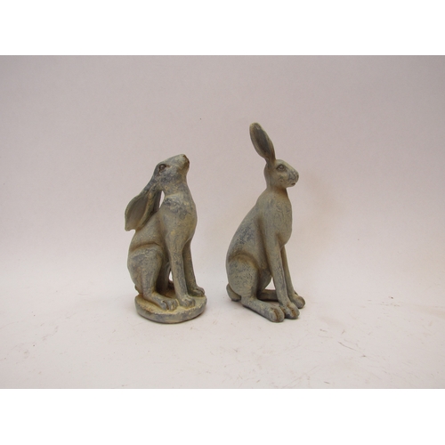 1153 - A pair of hare figures, 11.5cm tall