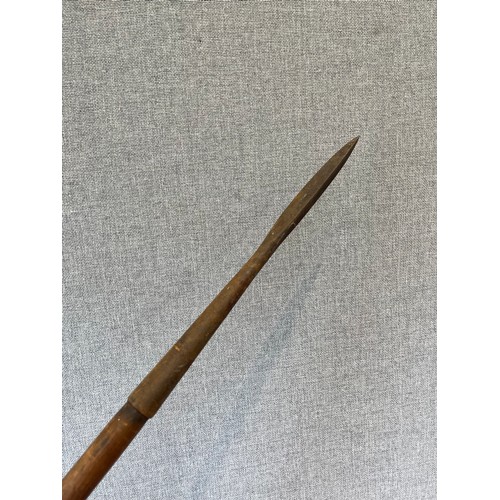 A Victorian cavalry lance, bamboo shaft, Robert Mole stamped to shaft