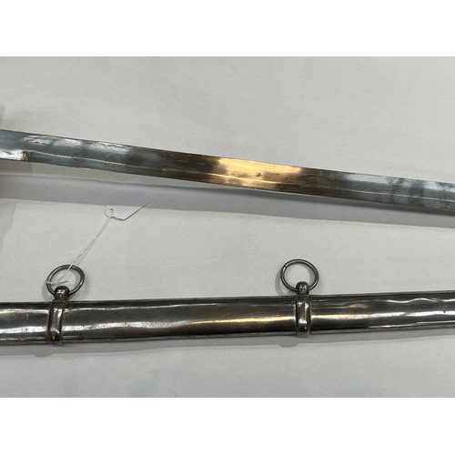 8402 - A reproduction Scottish broadsword, steel scabbard  (E)  £30-40