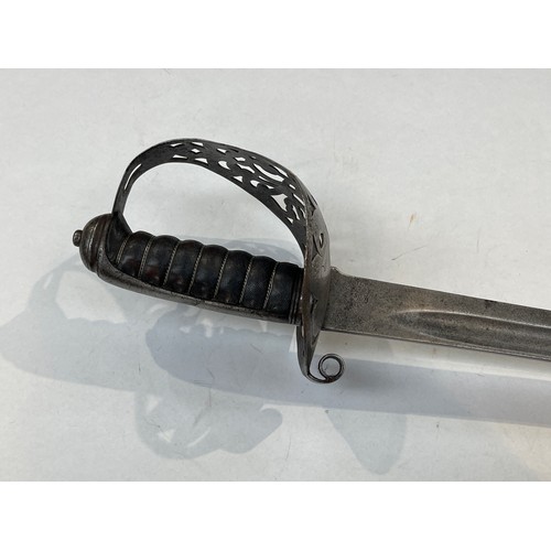 8394 - An 1892 Pattern Mark I Household Cavalry Troopers' sword, the pierced steel basket hilt with hollow ... 