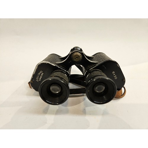 8250 - Two pairs of binoculars with leather cases  (C)