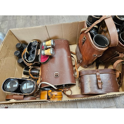 8280 - A boxed of mixed binoculars including Zeiss Jenoptem and Bino Prism No. 5 (a/f)