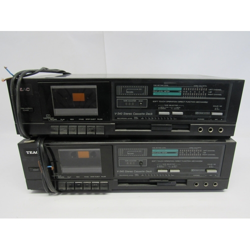 5312 - Two Teac V-340 Stereo Cassette Decks (2)